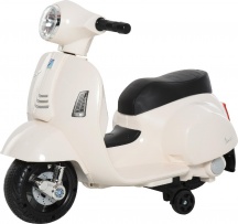 DecHome 138WT370 Moto Elettrica Batteria 6V Fari e Clacson per Bianco 66x38x52cm