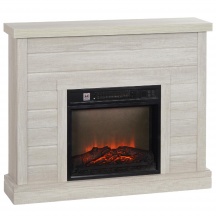 DecHome 140NDS396 Camino Elettrico 1800W con Effetto Fiamma Grigio Chiaro