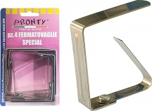DecHome 16102025 Fermatovaglia a Molla mm 60x65 Inox Blister 4 Pz