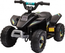 DecHome 166V90BK Macchina Elettrica Bambini 6V Quad Elettrico Batteria 3+ Nero 1690BK