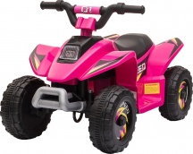 DecHome 166V90PK Macchina Elettrica Bambini 6V Quad Elettrico Batteria 3+ Rosa 1690PK