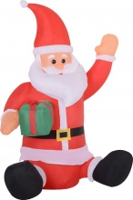 DecHome 166844 Babbo Natale Gonfiabile Impermeabile da Esterno Luci a Led 120cm