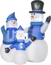 DecHome 169844 Pupazzi di Neve Gonfiabili Impermeabili da Esterno Luminosi Blu