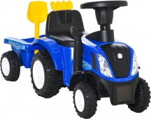 DecHome 173BU370 Macchina Trattore con Rimorchio Rastrello e Pala Cavalcabile 1+ Blu