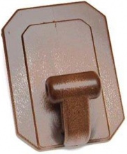 Brugel 1745f1791 Gancio Adesivo Plastica Marrone Cf Pz 25
