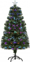DecHome 17830 Albero di Natale Artificiale 120 cm in Pvc 130 Luci a Led Verde