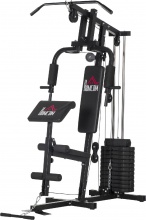 DecHome 178J44F91 Stazione Fitness con Seduta e Schienale Imbottiti Nero