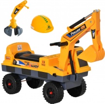 DecHome 178370 Ruspa Giocattolo 2 in 1 con Escavatore e Mordente Cavalcabile 2+