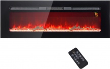 DecHome 182BKS399 Camino Elettrico 1800W Regolabile con Telecomando Nero