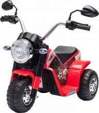 DecHome 188V90RD370 Moto Elettrica Bambini a 3 Ruote Batteria 18+ Mesi Rosso