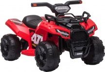 DecHome 189V90RD Macchina Elettrica Bambini 6V Quad Fari e Pedale 18+ Mesi Rosso