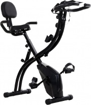 DecHome 196A90 Cyclette Pieghevole in Acciaio con Maniglie e Bande Elastiche