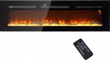 DecHome 203BKS400 Camino Elettrico 1800W Regolabile con Telecomando Nero