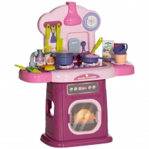DecHome 240PKS426 Cucina Giocattolo per Bambini 3-6 Anni con 38 Accessori Rosa