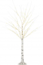DecHome 251WTS361 Albero di Natale Bianco con Luci Led e 12 Rami 22x22x150 cm