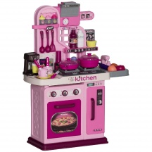 DecHome 290PKS427 Cucina Giocattolo per Bambini 33 Pezzi con Luci e Suoni Rosa