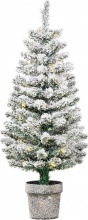 DecHome 320 Albero di Natale Artificiale Innevato Bianche 116 Rami 90cm Verde