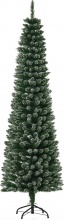 DecHome 324 Albero di Natale Innevato Alto e Stretto 570 Rami �53x195cm Verde