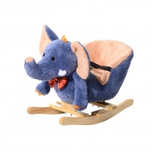 DecHome 330007 Elefante A Dondolo Blu 60x33x45 cm