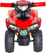 DecHome 370054 Macchina Elettrica Bambini Quad Elettrico Suoni e Luci 1+ Rosso
