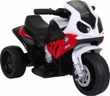 DecHome 370064RD Moto Elettrica Bambini BMW S1000RR 3 Ruote Luci Suoni 3+ Rosso