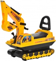 DecHome 3701D3 Macchina Escavatore con Scooter Girello Cavalcabile 3+ Giallo