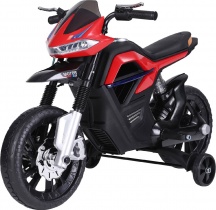 DecHome 370068RD Moto Elettrica per Bambini a Batteria Rotelle e Musica 3+ Rosso