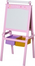 DecHome 3B0003 Cavalletto da Disegno Lavagna 3 in 1 Playset per Bambini da 3+ Anni Rosa