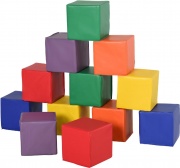 DecHome 33D0 Set Cubi Morbidi 12 Pezzi Prime Attivit� per Bambini da 2+ Anni