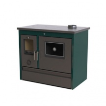 DecHome 4050GREEN Stufa a Legna in Acciaio e Ghisa 11,16 kW 319 m3 Classe A+ Verde Sparta