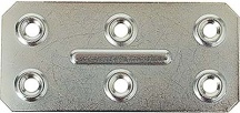 Brugel 4406c4452 Giunzione 6 Fori Dritta Zincata S.mm 1.0 Cf Pz 100 cm 4x8.6