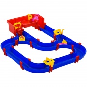 DecHome 45343 Playset Acquatico 53 Pezzi Acqua Sabbia per Bambini 123x90x7 Blu Rosso