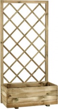 VivaGarden 46179 Fioriera per Esterni in Legno con Grigliato 40x80x180 cm Malika