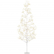 DecHome 480WTS358 Albero di Natale Artificiale �20x180cm Rami Pieghevoli Bianco
