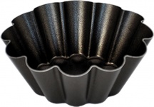 DecHome 50FSB12 Stampo per Dolci Budino Antiaderente in Alluminio 12 cm colore Nero