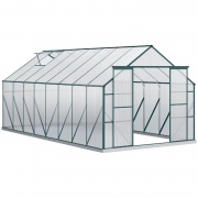 Brugel 533V01845 Serra da Giardino Metallo Anti-UV e Antivento 244x500x216 Verde