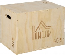 DecHome 53A471F Box Jump a 3 Altezze Regolabili in Legno di Faggio 45x40x60 cm