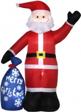 DecHome 542V90 Babbo Natale Gonfiabile con Luci Gonfiatore Incluso 146x77x238 cm