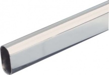 DecHome 5512b5558 Tubo Armadio Ovale Cromato Acciaio Saldato mm 30x15 mt 2.1