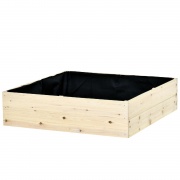 Brugel 580845 Letto per Orto Rialzato in Legno Fioriera da Giardino 117x117x30cm