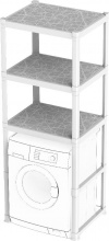 DecHome 60020 Scaffale Coprilavatrice 3 Piani 60X75X184 cm colore Bianco