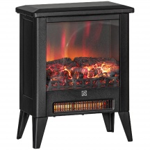 DecHome 600BKS385 Caminetto Elettrico 1800W con Effetto Fiamma 3 Intensit� Nero