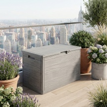IPAE PROGARDEN 616-De-Bau Cassapanca contenitore Baule da esterno Resina 77x44x53 cm Grigio