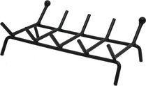 DecHome 632.B Brucialegna per Camino 50x35 cm Spessore 1,8x1,8 cm colore Nero