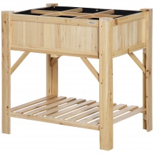 Brugel 656845 Letto per Orto Rialzato 6 Scomparti in Legno di Abete 78.5x58x81cm