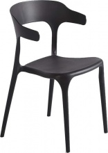 VivaGarden 65876 Sedia per Esterni Impilabile Polipropilene 50,0x50,0x74,5 cm Nero