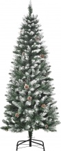 DecHome 70A438F Albero di Natale Innevato 150 cm con 464 Rami e 28 Pigne