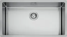 DecHome 74X44 1V Lavello Cucina 1 Vasca da Incasso Larghezza 74 cm Acciaio Inox