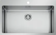 DecHome 75X51 1V Lavello Cucina 1 Vasca da Incasso Larghezza 75 cm Acciaio Inox