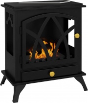 DecHome 781-879BK Camino a Bioetanolo da Terra Bruciatore da 1.2L e Co tura 25mq 45x28x54